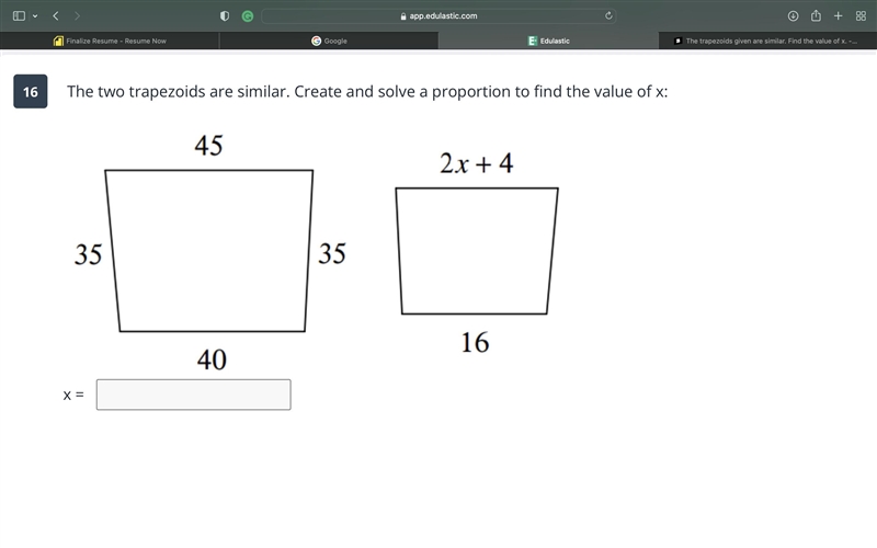 Answer for x? Helppp-example-1