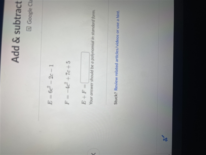 I need help with add and sub poly-example-1