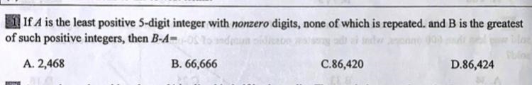 If A is the least positive 5-digit integer with nonzero digits, none of which is repeated-example-1