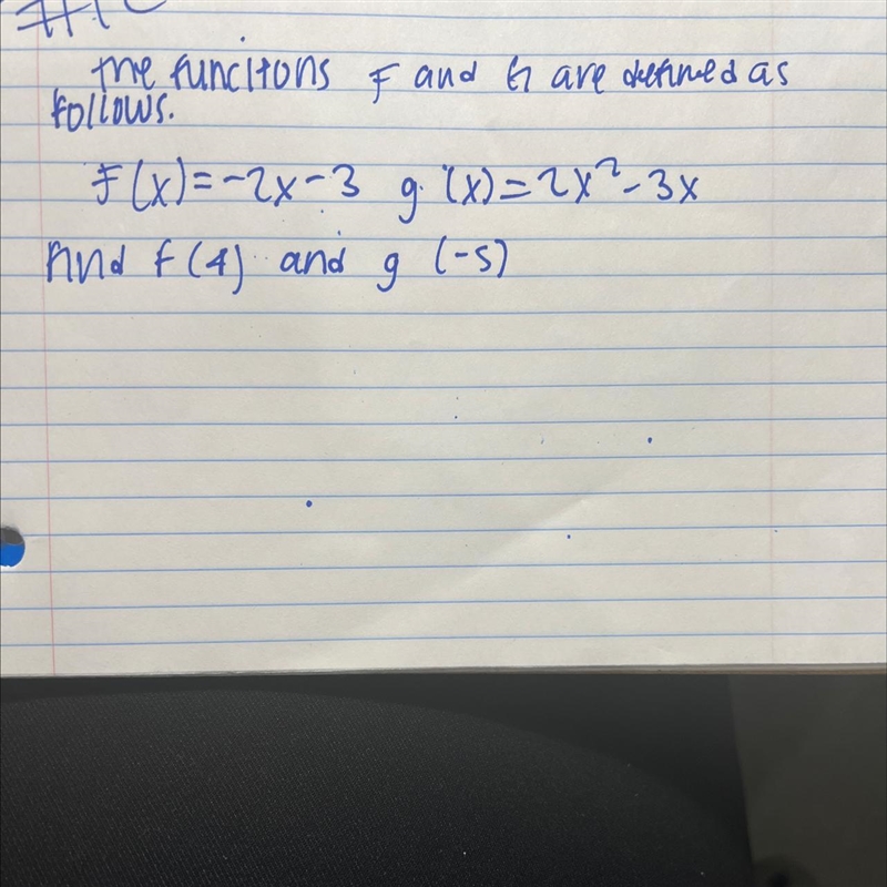 The functions f and f are defined as follows: f(x)=-2x-3 g(X)=2x power to 2nd -3x-example-1