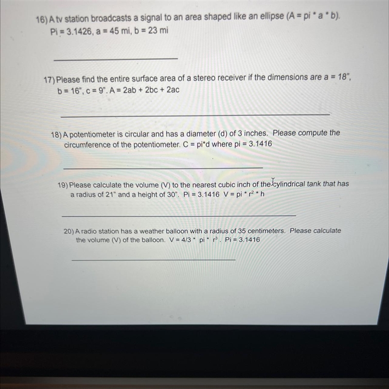 Please find entire surface are of a stereo receiver (question 17)-example-1