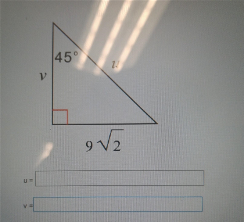 Find the unlabeled sides and calculate the lenths.​-example-1