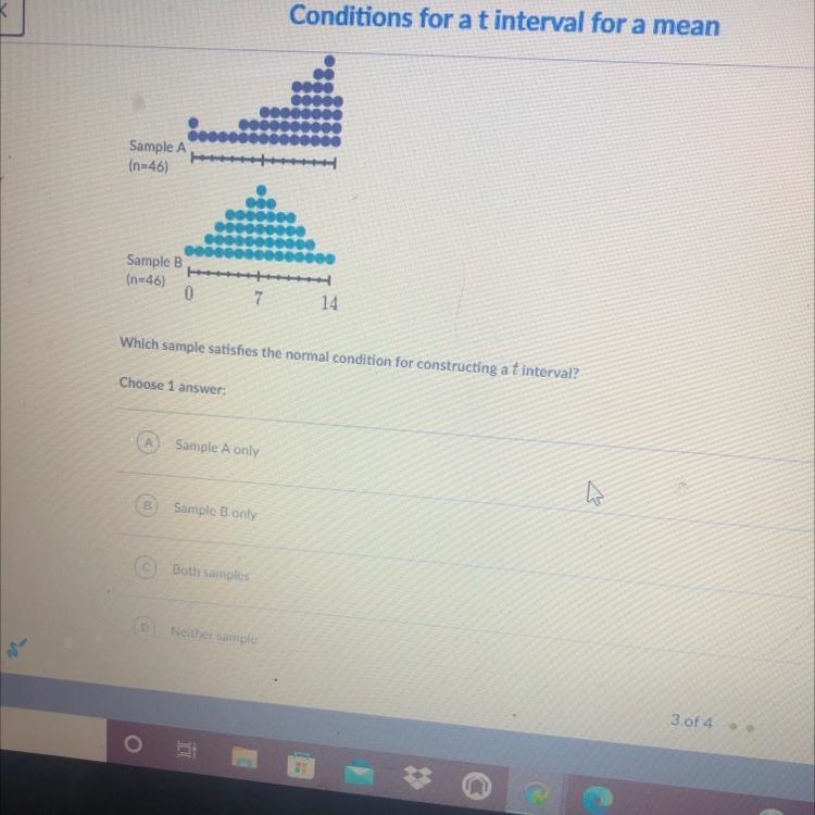 Read image for instructions Conditions for a interval for a mean-example-1