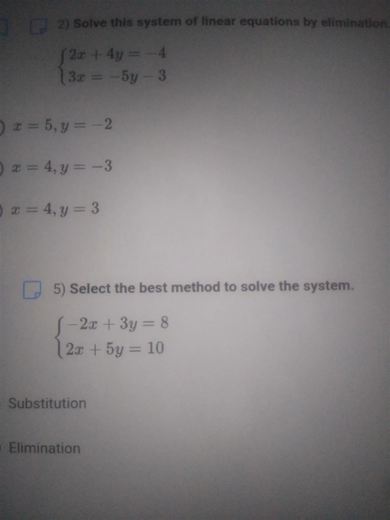 Solve the system of linear equations by elimination, number 2-example-1