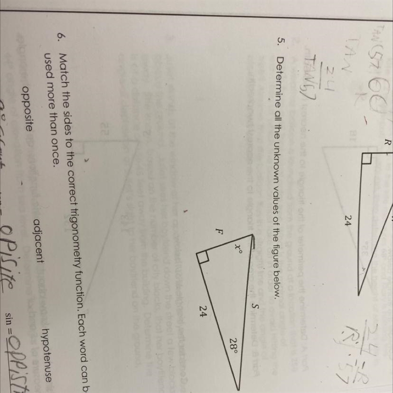 Determine the unlown nvaluse in the figure below-example-1