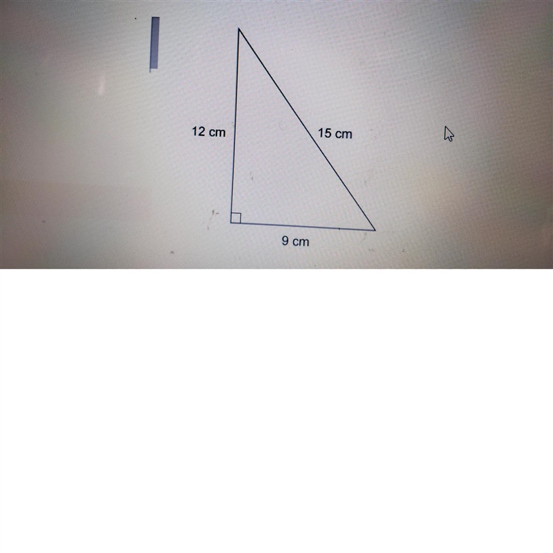 What is the area of this triangle? A = 54 cm 12 cm 15 cm 0 90 cm2 0 108 m2 216 m 9 cm-example-1