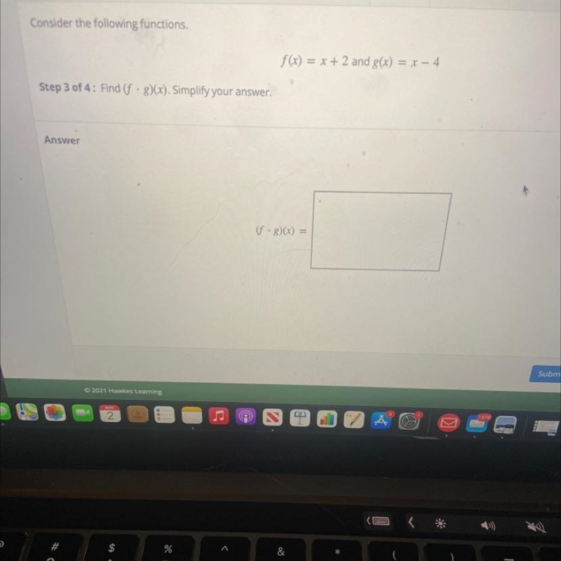 Consider the following functions. Find (f . g)(x). Simplify your answer.-example-1