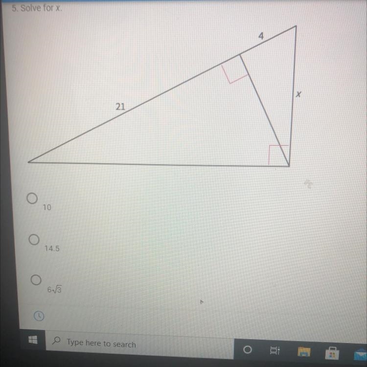 5. Solve for x. 21 4-example-1