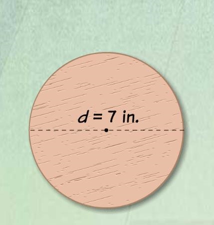 What is the circumference of a circle with a diameter of 7 in-example-1