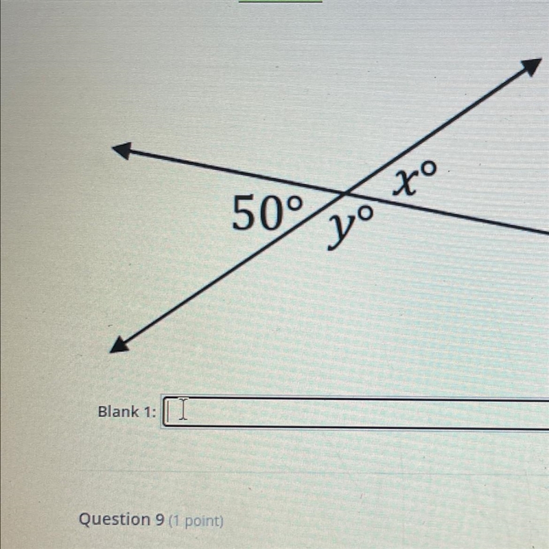 Question 8 (1 point) What is the value of Y?-example-1