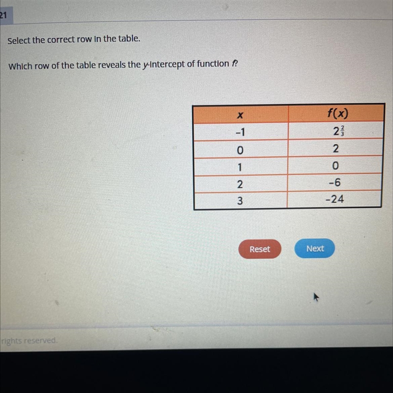 45 pts i need helppp Select the correct row in the table. Which row of the table reveals-example-1