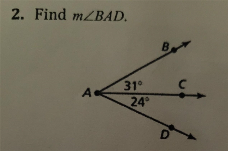 2. Find m∠BAD. Math: 9th Grade Geometry ANSWER ASAP!!!!!​-example-1