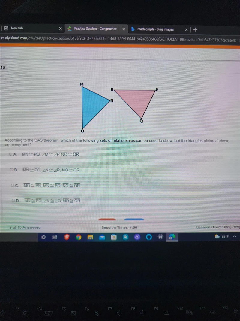 Congruence - SAS Theorem problemIll send a picture of the question-example-1