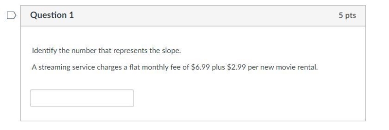 Identify the number that represents the slope. A streaming service charges a flat-example-1