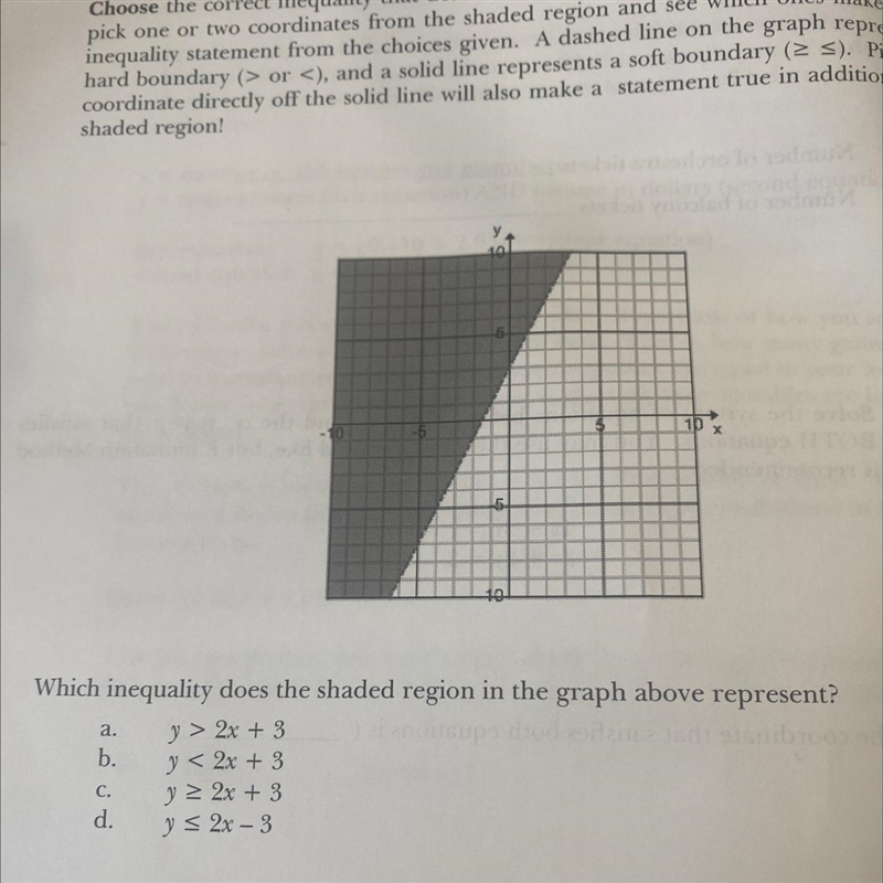 Which inequality does the shaded region in the graph above represent-example-1