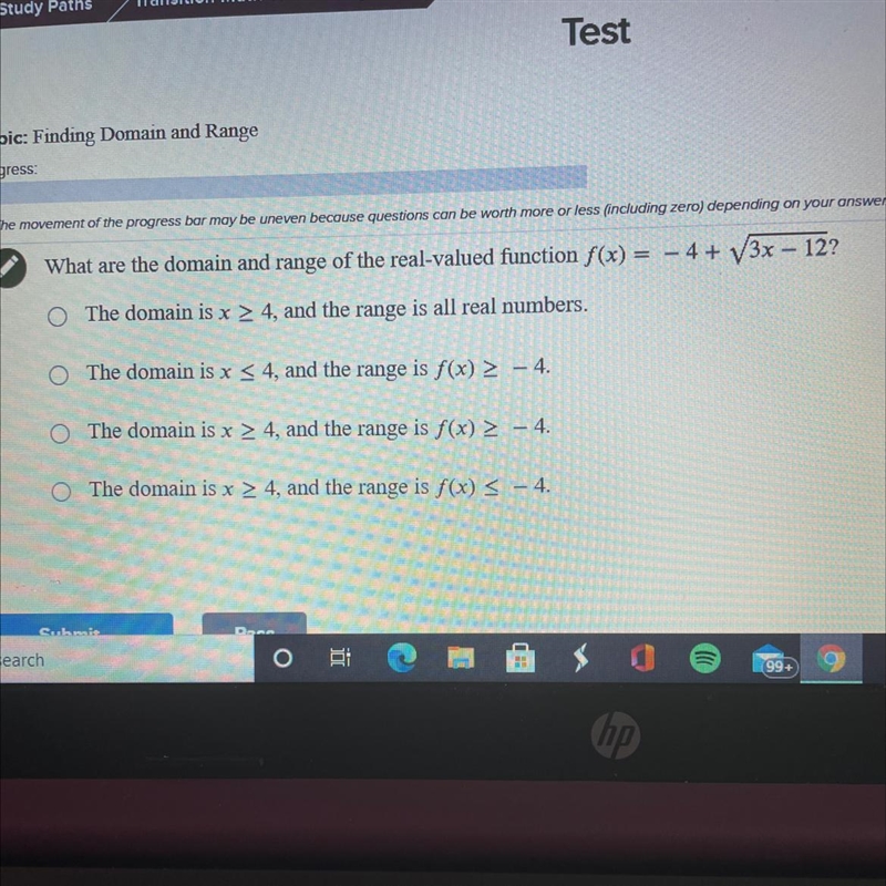 What are the domain and range of the real valued function-example-1