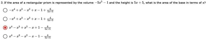 What is the area of the base in terms of x-example-1