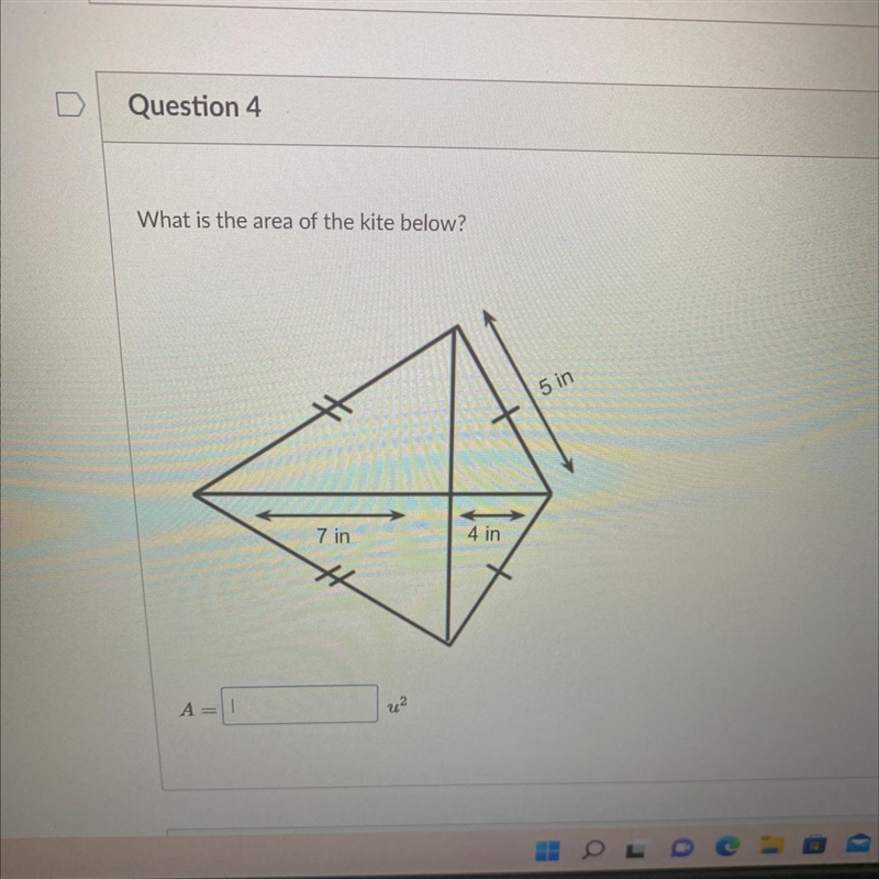 HELP PLEASE What is the area of the kite below?-example-1