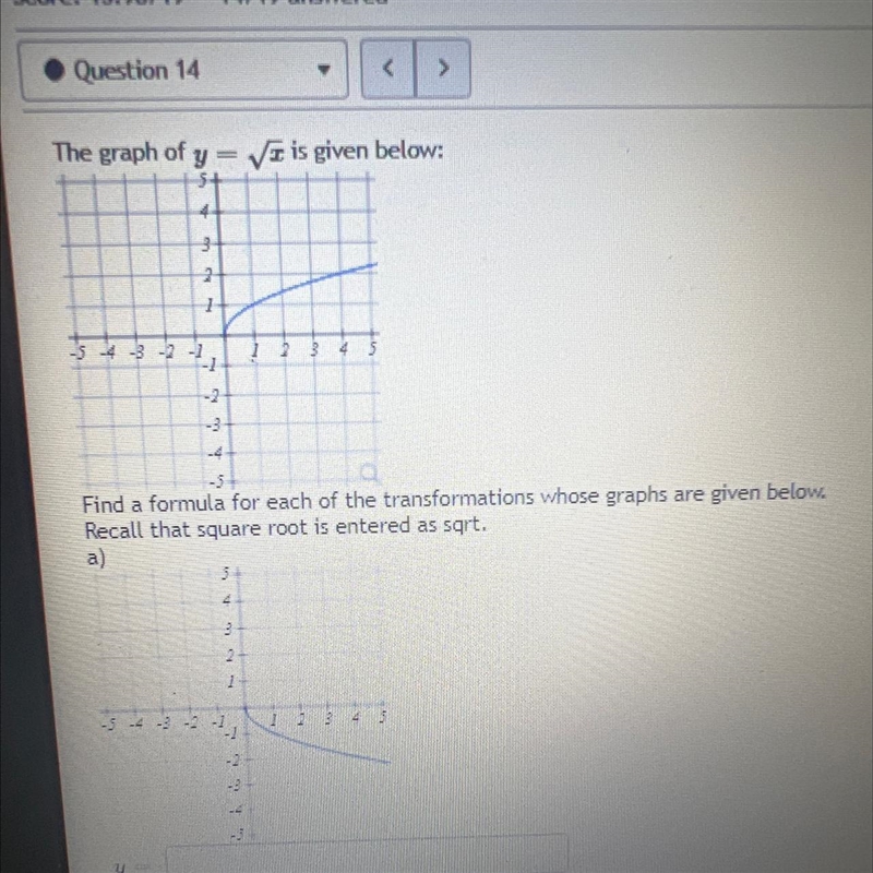 I need help on this 2 part transformation of functions problem please-example-1