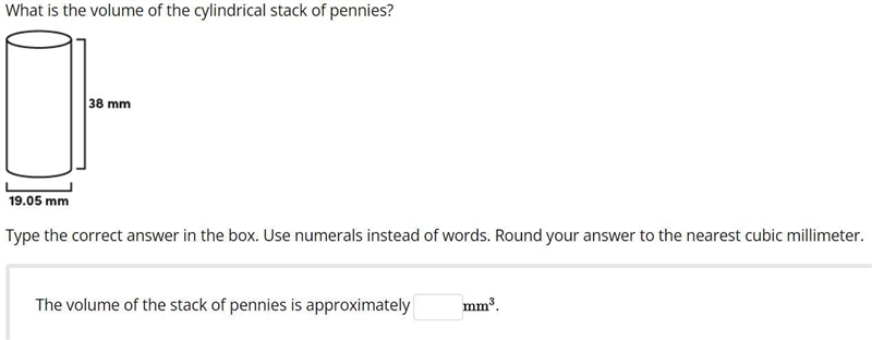 [50 POINTS] What is the volume of the cylindrical stack of pennies?-example-1