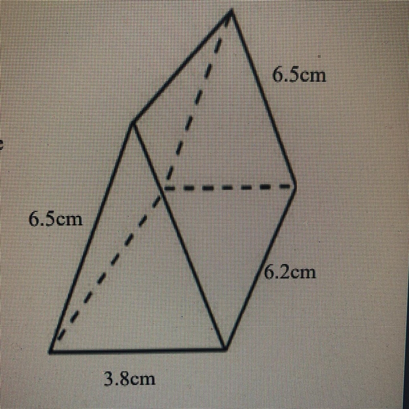 Sketch a pattern for the unfolded shape that you would use to find the surface area-example-1