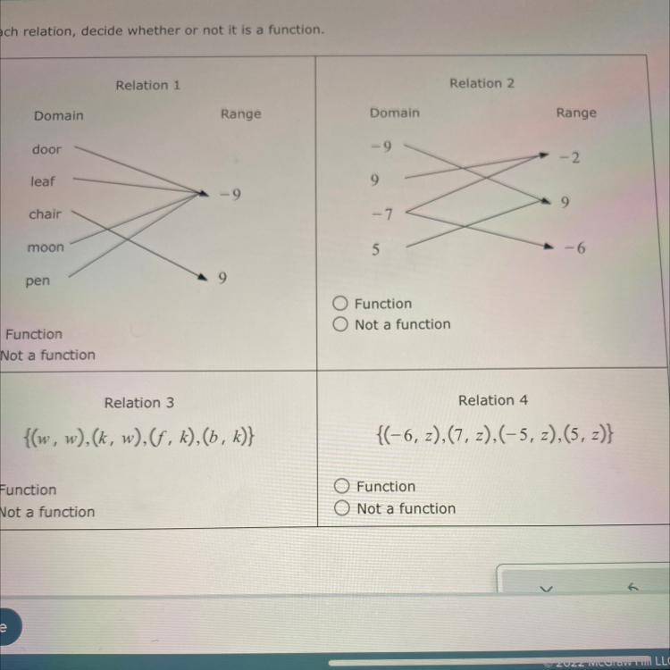 Decide whether it’s a Function or not-example-1