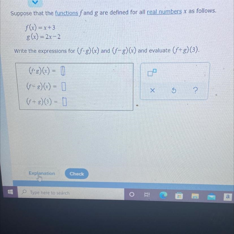 Suppose that the functions and g are defined for all real numbers x as follows. f-example-1