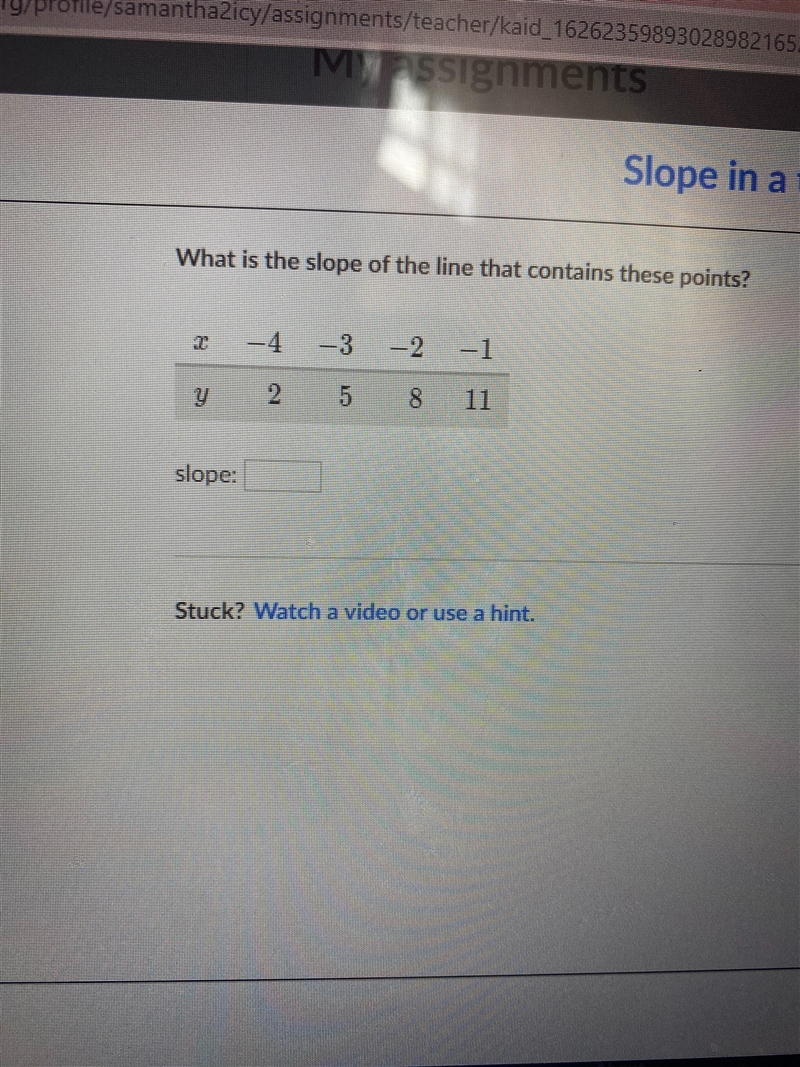 What is the slope of the line that contains these pointed-example-1