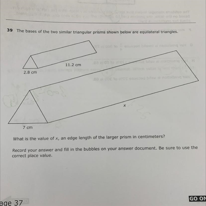 What is the value of an edge length of the larger prism in centimeterMecand vou answer-example-1