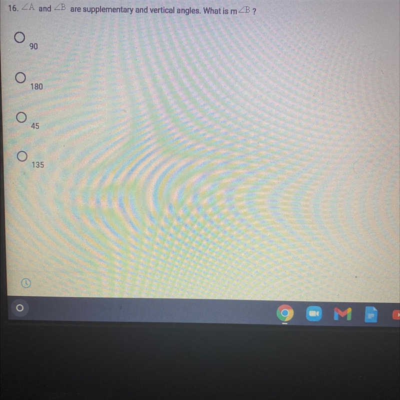 If a and B are supplementary and vertical angles what is MB-example-1