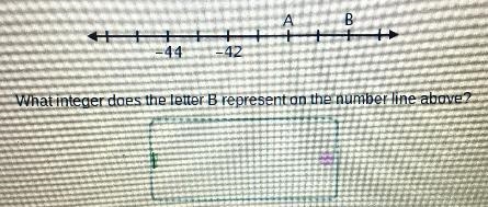 What integer does the letter B represent on the number line above?-example-1