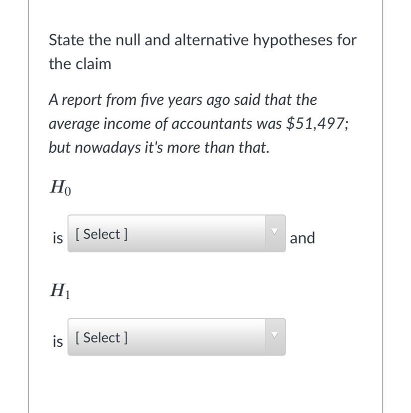 State the null and alternative hypotheses for the claimA report from five years ago-example-1