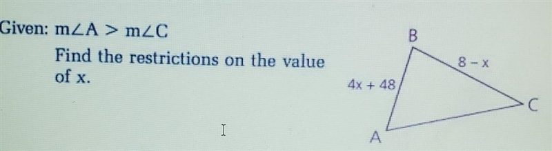 Can you help me, please? I have to find the restrictions on x .Thank you.-example-1