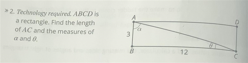 Find the length of AC and the measures of a and 0-example-1