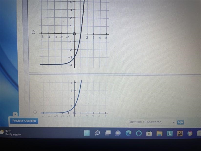 Which of the following represents the graph of f(x) = 4^x − 2?-example-1