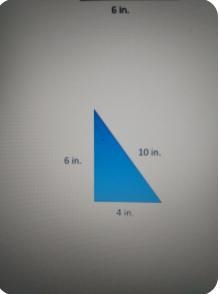 What is the area if a triangle with the legth of 6in,10in,4in-example-1