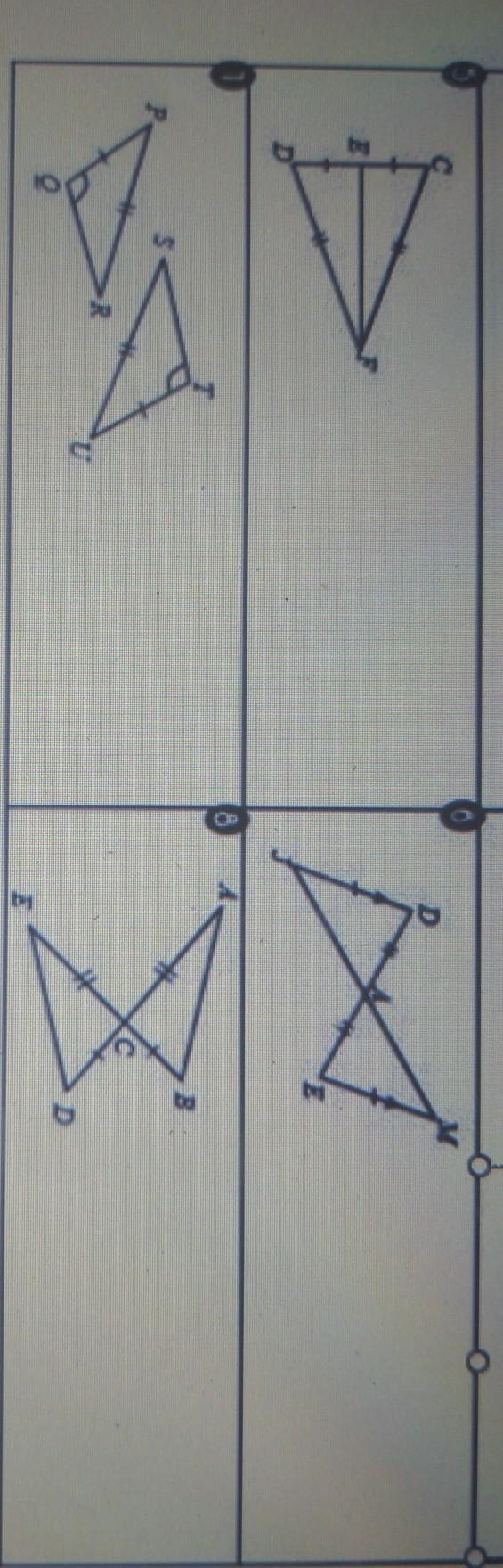 How do I find whether questions 5-8 are congruent by SSS (Side-Side-Side) or SAS ( Side-example-1