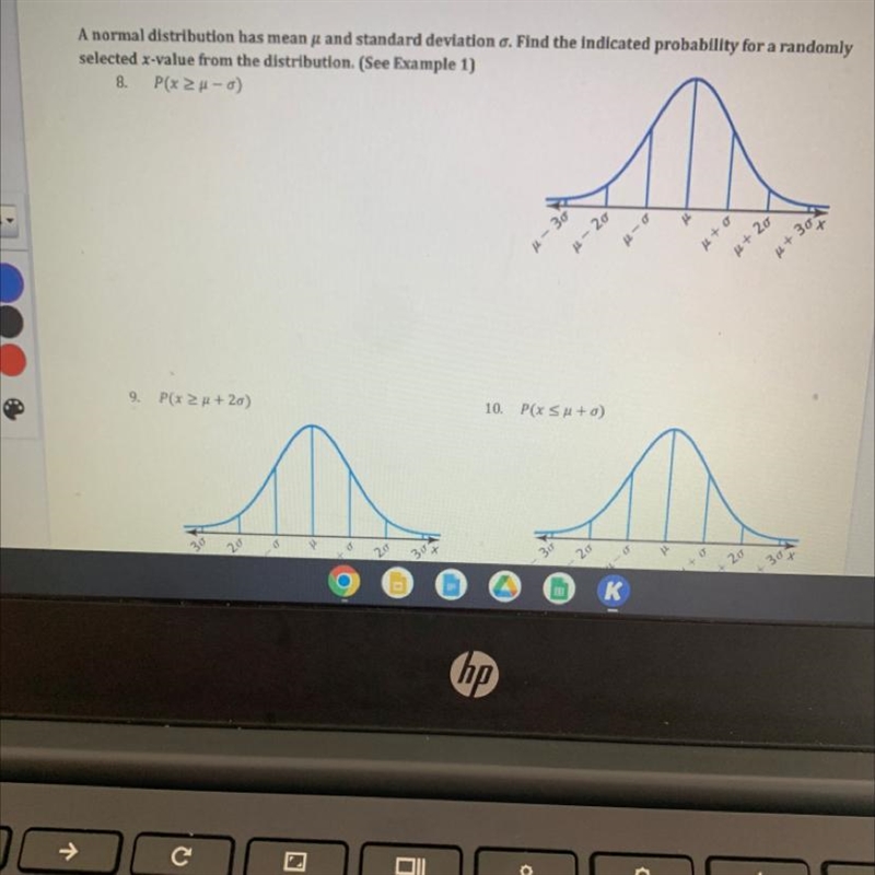 Find the indicated probability for a randomly selected x value from the distribution-example-1