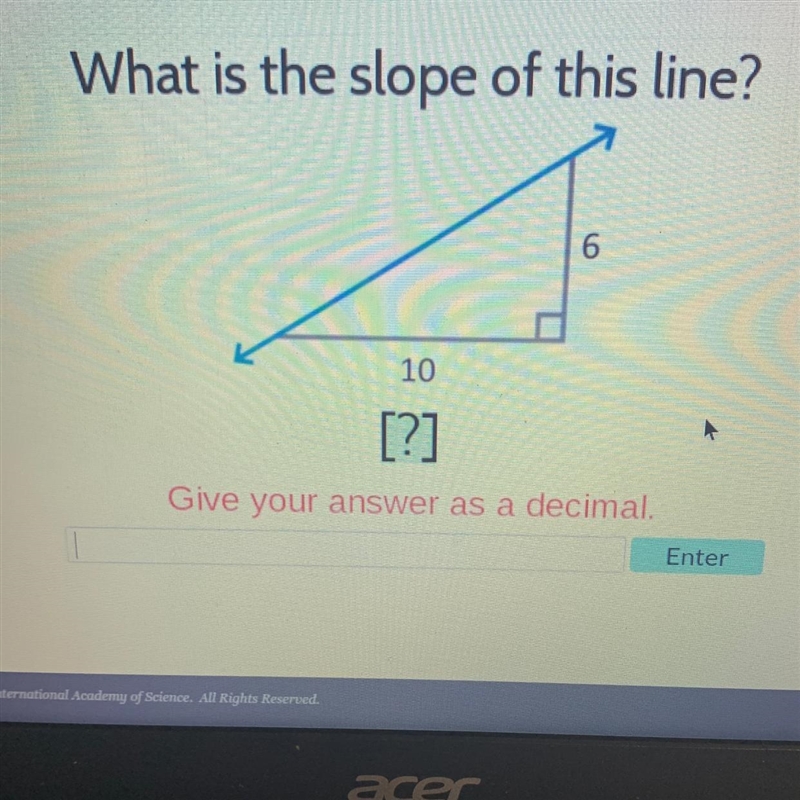 What is the slope of this line? 6 10-example-1