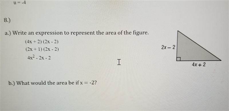 ok so the question is Write an expression to rubbers in the area of the figure the-example-1