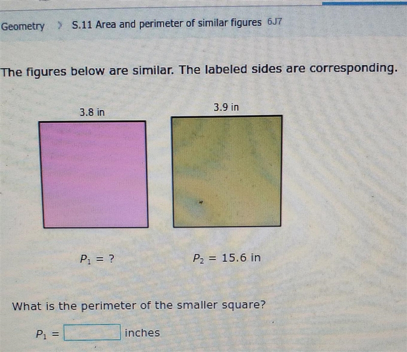 the figures below are similar. the labeled sides are corresponding. what is the perimeter-example-1