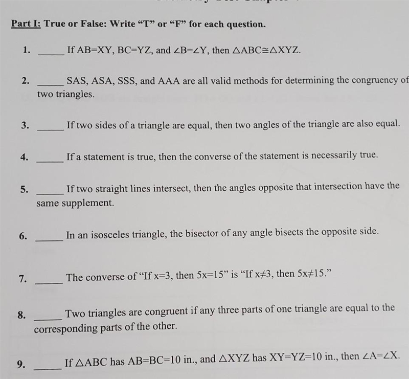 My question is #9 but I am confused if it is true or false-example-1