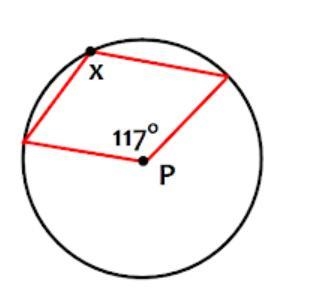 Solve for x: ___ degrees.-example-1