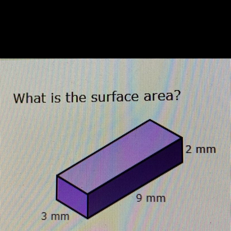 What is the surface area? 2 mm 9 mm 3 mm-example-1