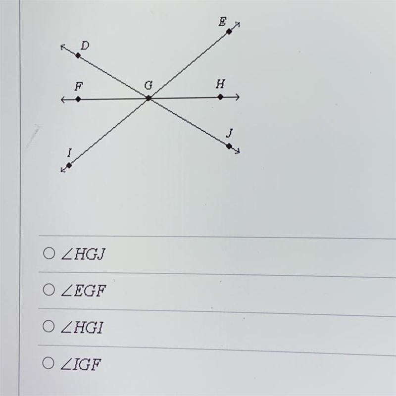 Name an angle vertical to LEGH.-example-1