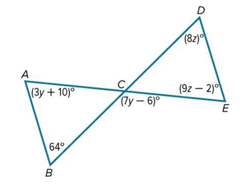 What are the measures of ∠CED and ∠BCE in the figure?-example-1