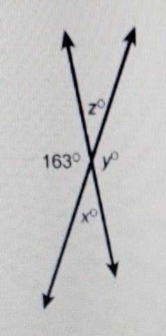 HELP ME OUT PLS!!!! What is the measure of Angle y in this figure? A) 163° B) 27° C-example-1