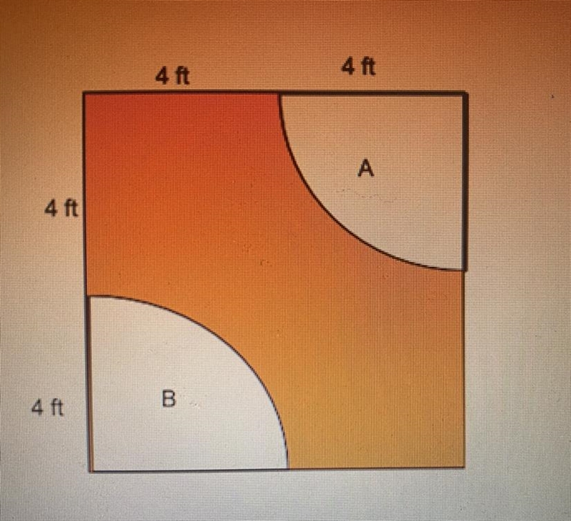 What is the value of the section/area A, B? (ft. squared)-example-1