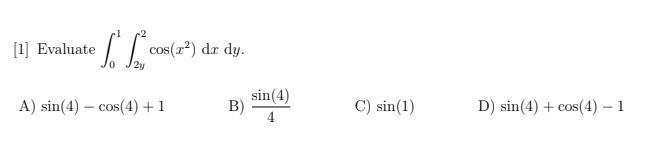 Evaluate the following double integral where a = 2y \int\limits^1_0 {x} \, \int\limits-example-1