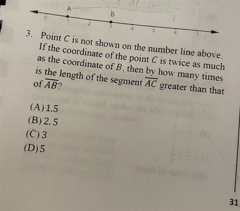 Point C is not shown on the number line above. If the coordinate of the point C is-example-1